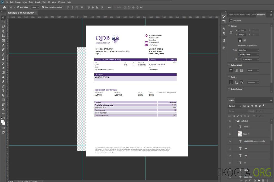 Banque de développement du Qatar excel pdf template